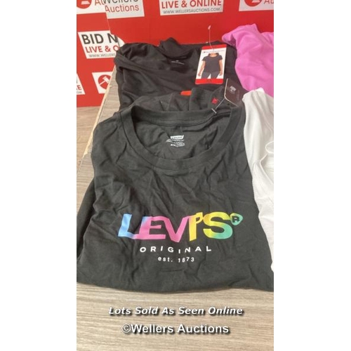 38 - X16 LADIES NEW T-SHIRTS INCL. CHAMPION, LEVIS AND NIKE - MIXED SIZES - SEE IMAGES / C20 [279066]