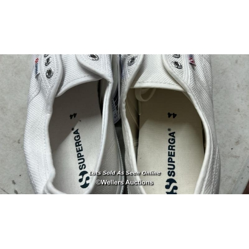 99 - NEW SUPERGA WHITE TRAINERS / UK 9.5 / C15 [279066]