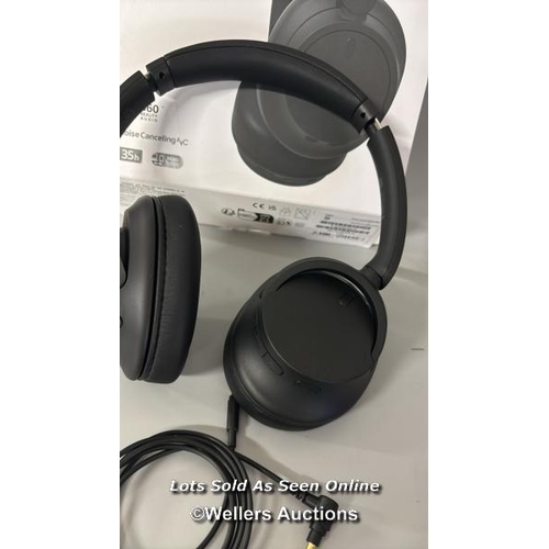 8408 - SONY WHCH720NB NOISE CANCELLING OVEREAR HEADPHONES / POWERS UP, MINIMAL SIGNS OF USE, CONNECTS TO BT... 