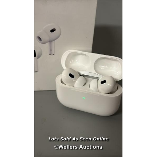 8412 - APPLE AIRPODS PRO (2ND GENERATION)(USB-C), MTJV3ZM/A / APPEARS NEW OPEN BOX, CONNECTS TO BT, PLAYS M... 