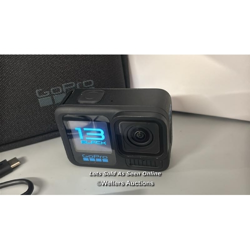 8422 - GOPRO HERO13 BLACK ACTION CAMERA BUNDLE / POWERS UP, MINIMAL IF ANY SIGNS OF USE / F18