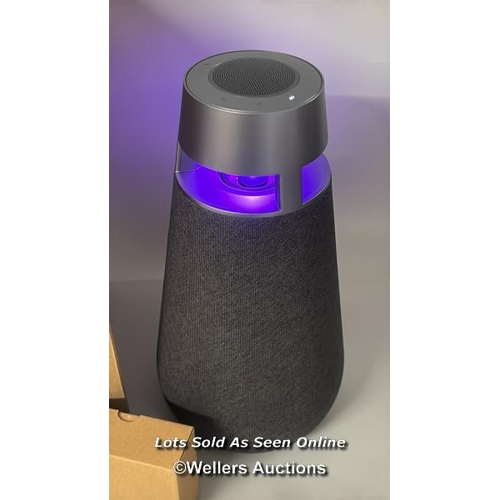 8425 - LG XO3 XBOOM 360 PORTABLE BLUETOOTH SPEAKER / APPEARS NEW OPEN BOX, POWERS UP, CONNECS TO BT, PLAYS ... 