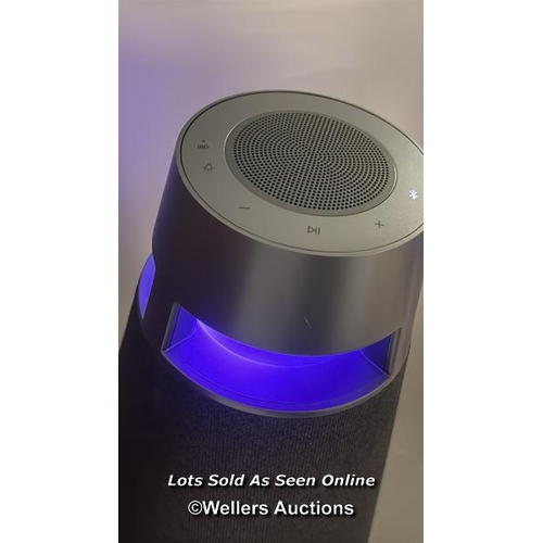 8425 - LG XO3 XBOOM 360 PORTABLE BLUETOOTH SPEAKER / APPEARS NEW OPEN BOX, POWERS UP, CONNECS TO BT, PLAYS ... 