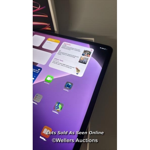 8432 - APPLE IPAD PRO 6TH GEN 2022, 12.9 INCH, WIFI + CELLULAR 128GB / APPEARS NEW OPEN BOX, IN VERY GOOD C... 