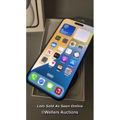 8433 - IPHONE 15 PLUS 256GB / MU183ZD/A / APPEARS NEW OPEN BOX, IN VERY GOOD COSMETIC CONDITION, ICLOUD UNL... 