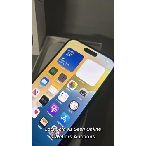 8433 - IPHONE 15 PLUS 256GB / MU183ZD/A / APPEARS NEW OPEN BOX, IN VERY GOOD COSMETIC CONDITION, ICLOUD UNL... 