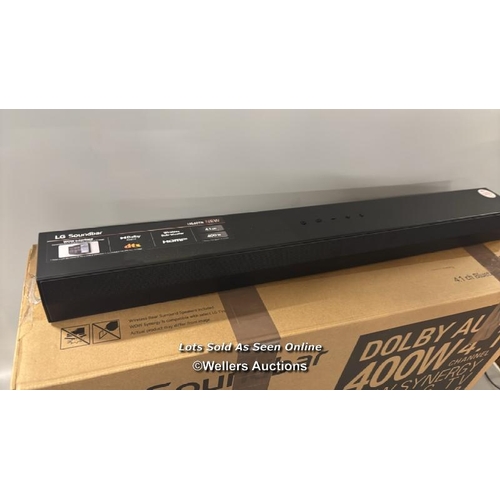 8446 - LG 4.1 CHANNEL SOUNDBAR AND WIRELESS SUBWOOFER WITH BLUETOOTH US40TR / APPEARS NEW OPEN BOX / F23