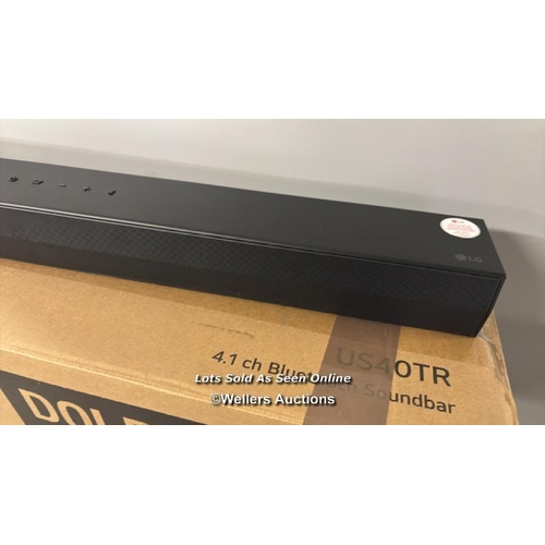 8446 - LG 4.1 CHANNEL SOUNDBAR AND WIRELESS SUBWOOFER WITH BLUETOOTH US40TR / APPEARS NEW OPEN BOX / F23