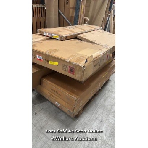 1002 - PALLET OF MIXED FLAT PACKED FURNITURE / SEE IMAGES FOR CONTENTS AND CONDITION / COLLECTION FROM DART... 