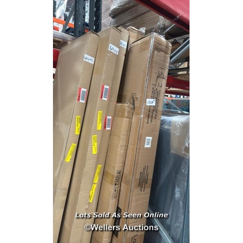 1004 - PALLET OF MIXED FLAT PACKED FURNITURE / SEE IMAGES FOR CONTENTS AND CONDITION / COLLECTION FROM DART... 