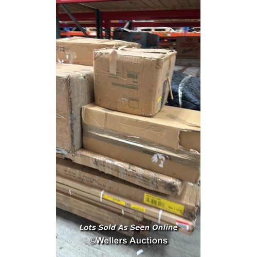 1008 - PALLET OF MIXED FLAT PACKED FURNITURE / SEE IMAGES FOR CONTENTS AND CONDITION / COLLECTION FROM DART... 