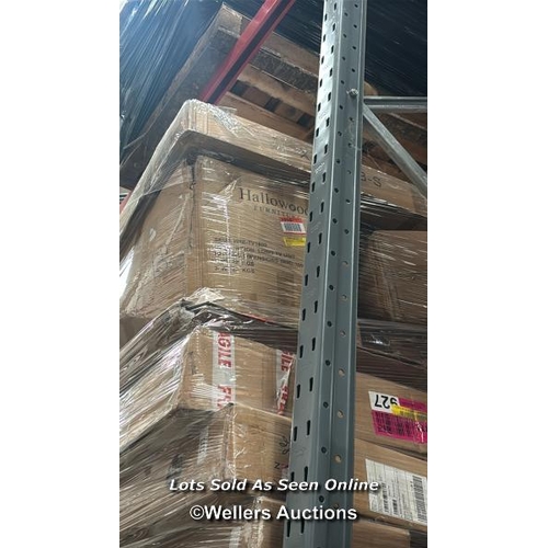 1011 - PALLET OF MIXED FLAT PACKED FURNITURE / SEE IMAGES FOR CONTENTS AND CONDITION / COLLECTION FROM DART... 