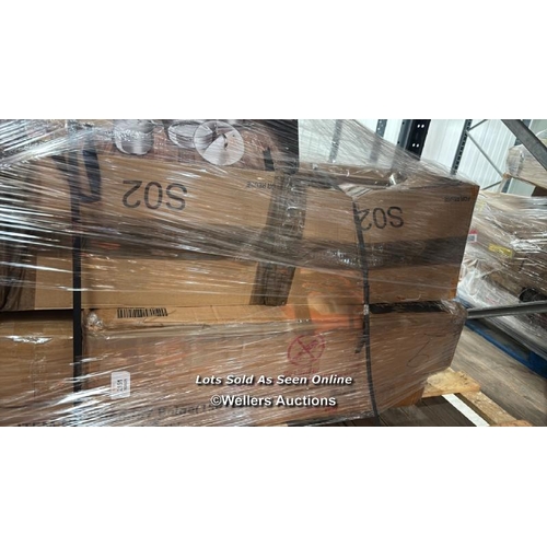 1012 - PALLET OF MIXED FLAT PACKED FURNITURE / SEE IMAGES FOR CONTENTS AND CONDITION / COLLECTION FROM DART... 