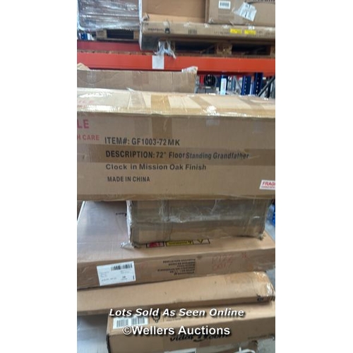 1016 - PALLET OF MIXED FLAT PACKED FURNITURE / SEE IMAGES FOR CONTENTS AND CONDITION / COLLECTION FROM DART... 