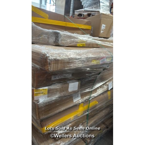 1017 - PALLET OF MIXED FLAT PACKED FURNITURE / SEE IMAGES FOR CONTENTS AND CONDITION / COLLECTION FROM DART... 