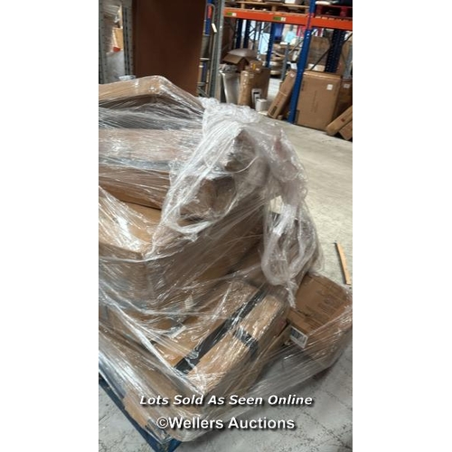 1018 - PALLET OF MIXED FLAT PACKED FURNITURE / SEE IMAGES FOR CONTENTS AND CONDITION / COLLECTION FROM DART... 