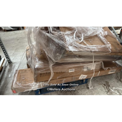 1018 - PALLET OF MIXED FLAT PACKED FURNITURE / SEE IMAGES FOR CONTENTS AND CONDITION / COLLECTION FROM DART... 