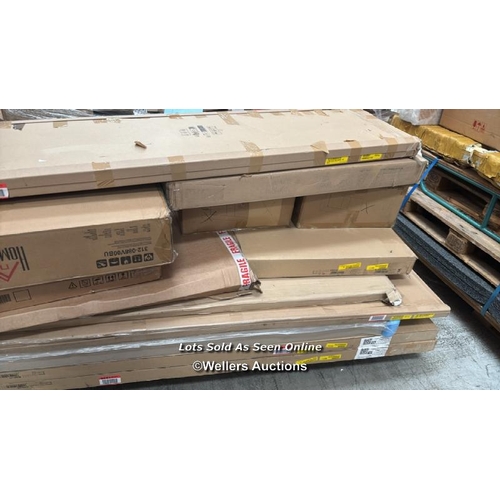 1020 - PALLET OF MIXED FLAT PACKED FURNITURE / SEE IMAGES FOR CONTENTS AND CONDITION / COLLECTION FROM DART... 