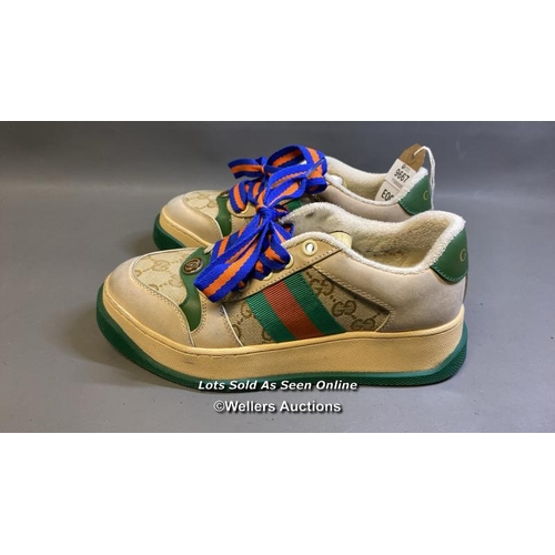 9667 - GUCCI TRAINERS / SIZE 38/ MADE IN ITALY