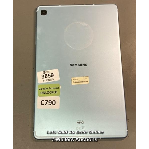 9859 - SAMSUNG TABLET SM-P610/ 64GB / S/N:R52N7002Y9F (GOOGLE ACCOUNT UNLOCKED)