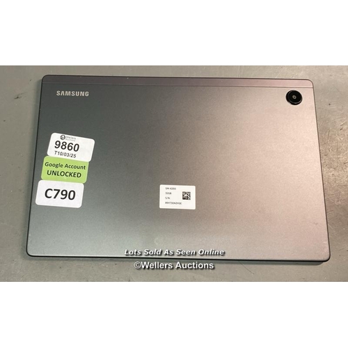 9860 - SAMSUNG TABLET SM-X200/ 32GB / S/N:R9YT30N3Y0E (GOOGLE ACCOUNT UNLOCKED)