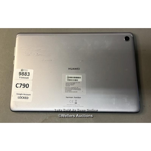 9883 - HUAWEI TABLET MODEL-BAH2-W19 (GOOGLE ACCOUNT LOCKED)