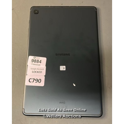 9884 - SAMSUNG TABLET SM-P620/ 64GB / S/N:R52X4060DKRF (GOOGLE ACCOUNT LOCKED)