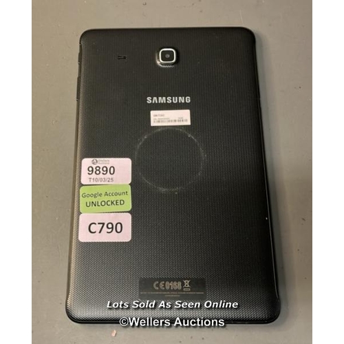 9890 - SAMSUNG TABLET SM-T560/ 8GB / S/N:R52HC06KZ0V (GOOGLE ACCOUNT UNLOCKED)