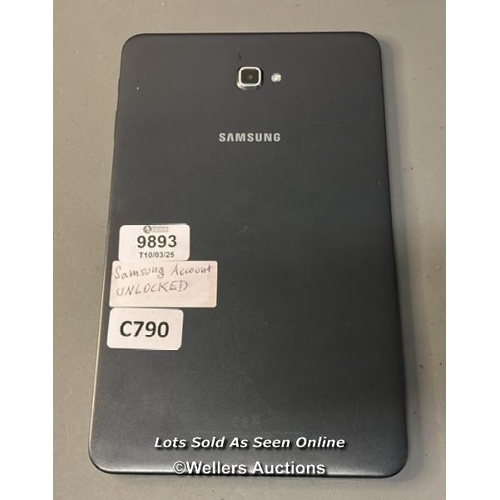 9893 - SAMSUNG TABLET SM-T585 (SAMSUNG ACCOUNT UNLOCKED)