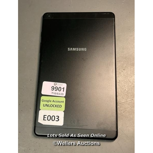 9901 - SAMSUNG TABLET SM-T295 / S/N:R9WR40PHZIJ (GOOGLE ACCOUNT UNLOCKED)