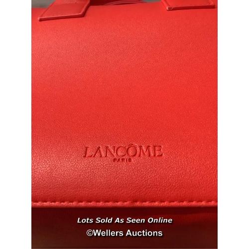 8036 - RRP: 14 - LANCOME RED COSMETIC BAG / APPEARS NEW