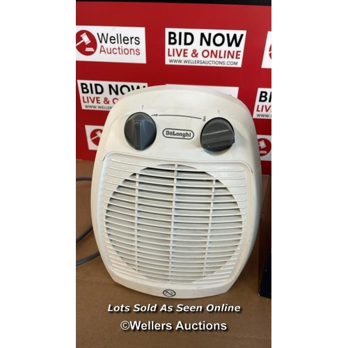 8045 - RRP: 35 - DELONGHI FAN HEATER / SIGNS OF USE / POWERS UP