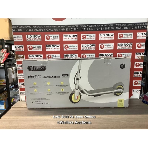 8073 - RRP: 129 - SEGWAY-NINEBOT ZING C10 ELECTRIC SCOOTER - LIGHT GREY / APPEARS NEW OPEN BOX