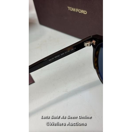 8145 - RRP: 245 - TOM FORD TORTOISE SHELL SUNGLASSES / FT0591 / APPEARS NEW