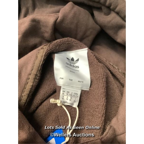 8158 - RRP: 120 - SFTM ADIDAS SWEATS HOODY DRAWSTRING / XL / BROWN