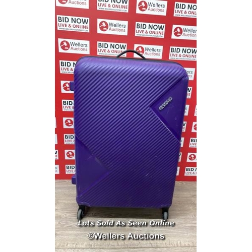 6023 - AMERICAN TOURISTER ZAKK LARGE HARDSIDE SPINNER CASE CODE:135 / MINIMAL SIGNS OF USE, DAMAGED ZIP / P... 