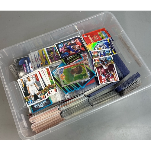 1 - A large collection of loose Topps Match Attax Football cards (over 1000) includes many chrome cards,... 