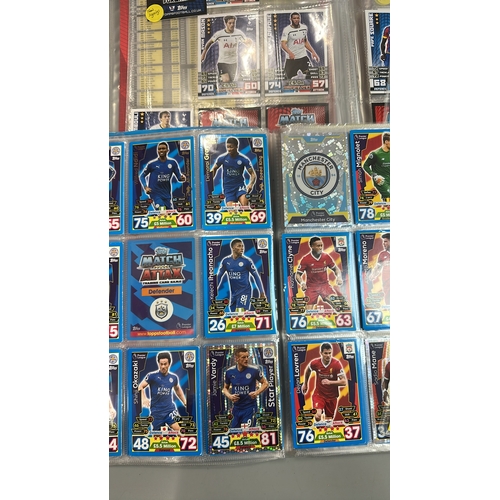 21 - A large collection of assorted football cards in seven folders mainly Match Attax with chrome cards.... 