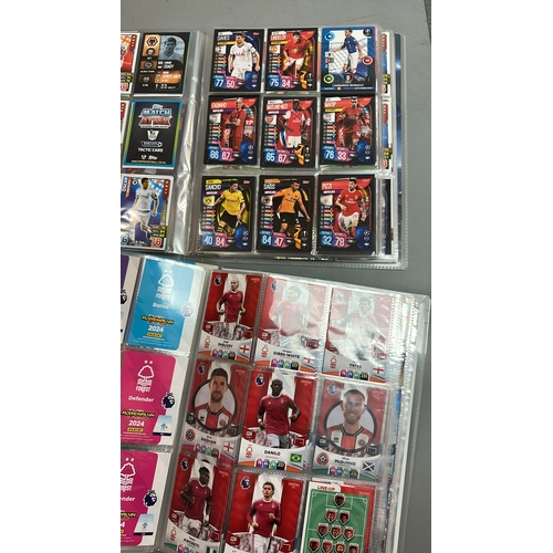 23 - A large collection of assorted football cards in four folders including Shoot Out, Match Attax and P... 