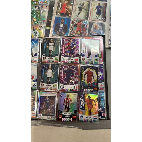 25 - A large quantity of assorted football cards, mainly shiney, with a few limited editions and a signed... 