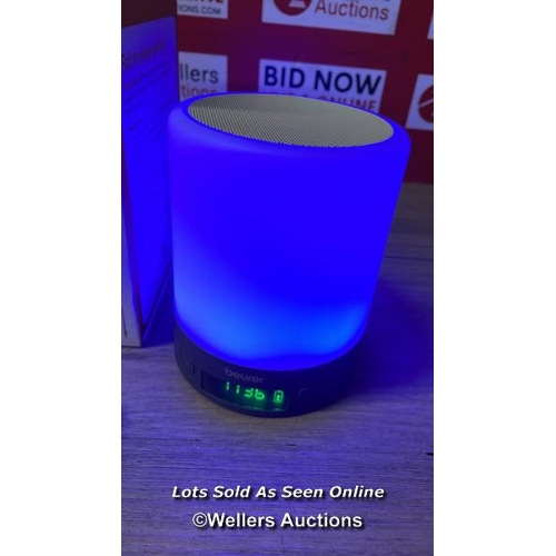 8680 - BEURER RECHARGABLE WAKE UP LIGHT, WL50 / POWERS UP / MINIMAL SIGNS OF USE / SEE IMAGES / D13