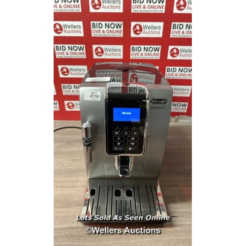 8682 - DE'LONGHI DINAMICA BEAN TO CUP COFFEE MACHINE ECAM350.35.SB / POWERS UP WITH SOME SIGNS OF PREVIOUS ... 