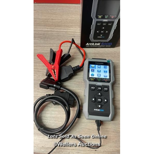 8019 - TOPDON AL500B OBD2 CODE READER, OBD2 SCANNER WITH FULL OBD2 FUNCTIONS AND BATTERY TESTER WITH 12V BA... 