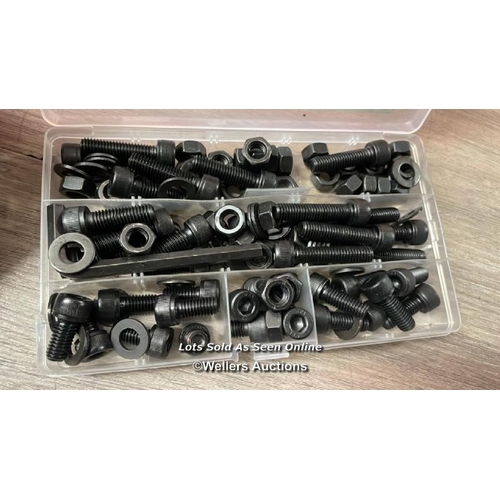 8028 - 112 PCS M8 BOLTS AND NUTS SET, HEX NUTS AND BOLTS SET, HEX SOCKET HEAD CAP SCREWS BOLTS AND NUTS AND... 