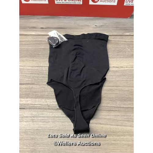 8127 - SKIMS SEAMLESS STRAPLESS THONG BODYSUIT / ONYX / XL / POSSIBLY PRE-OWNED - SEE IMAGES / G60