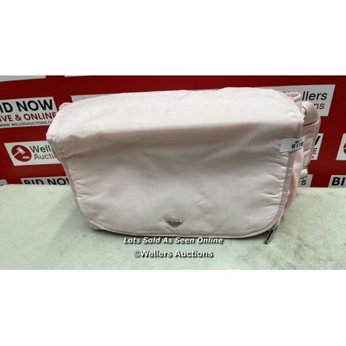 8136 - RRP: 230 - EMPORIO ARMANI BABY CHANGING BAG / ROSE / MINIMAL SIGNS OF USE / CHANGE MAT DAMAGED SEE I... 