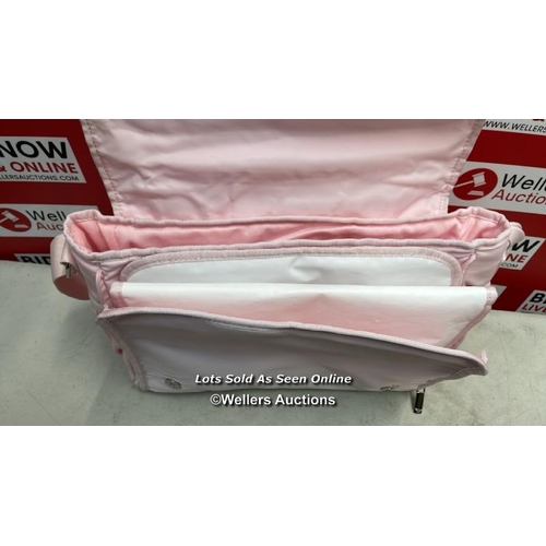 8136 - RRP: 230 - EMPORIO ARMANI BABY CHANGING BAG / ROSE / MINIMAL SIGNS OF USE / CHANGE MAT DAMAGED SEE I... 