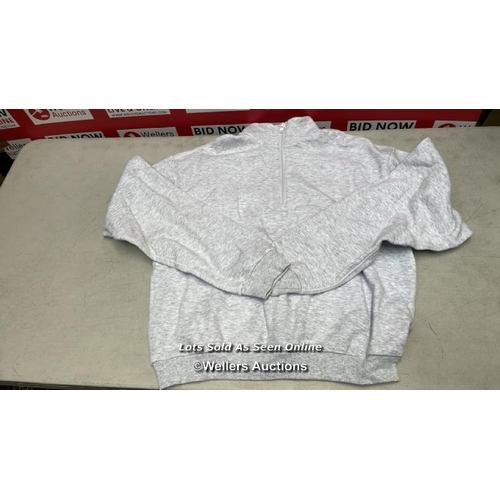 8141 - RRP: 72 - SKIMS COTTON FLEECE HOODIE / GREY / MEDIUM / APPEARS NEW WITH TAGS  / G63