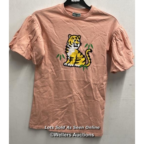 8149 - RRP: 130 - KENZO TIGER LOGO SHORT SLEEVE DRESS / CHILDRENS / 8 YRS / NUDE / APPEARS NEW WITH TAGS / ... 