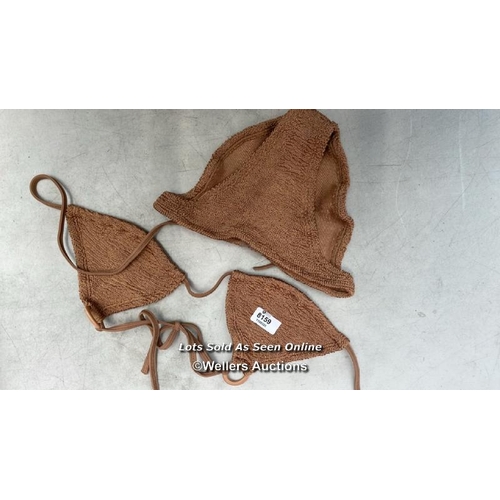 8159 - HUNZA G EVA BIKINI / METALLIC COCOA / ONE SIZE / SEE IMAGES / G64